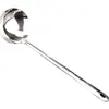 Cucharón para sopa con forma de hoja de 7 cm con colador de acero inoxidable, Cucharón para sopa engrosado, Cuchara no magnética para olla caliente, Cuchara coladora para sopa, Cuchara pequeña