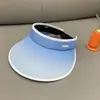 Novo chapéu de sol feminino moda esportiva chapéu de sol verão equitação fofo chapéu de copa vazia chapéu uv degradê atacado