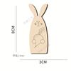 Decoración de madera para Pascua, huevo sin pulir, conejito, artesanía de madera, decoración colgante, suministros para fiestas, piezas de madera