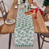 Yimanqi Yun Caminho de Mesa Estampado Bandeira de Mesa Decorativa de Natal Verde Dourado Folha de Ouro Mesa de Centro Gabinete de TV Tapete de Chá Retangular Fábrica