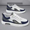 Zapatillas de Hombre, Nuevo Estilo de Verano, Zapatos Deportivos Casuales de Cuero Transpirable, Zapatos Blancos Versátiles de Estilo Coreano Moderno para Jóvenes