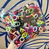 500 Pacotes Argola de Toalha Sem Costura Elástico de Cabelo Infantil Elástico de Cabelo para Bebê Não Danifica o Cabelo Corda de Cabelo Anel de Polegar Corda de Cabeça para Meninas