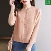 Nueva Colección Primavera, Otoño e Invierno 2026: Suéter de punto, cárdigan y prenda exterior de estilo corto, holgado y moderno para mujeres de mediana edad y mayores