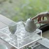 Tetera de Cerámica Azul y Blanco con Anillos de Orquídea Pintada a Mano Bajo Esmalte de Barro Jade Qingji Set de Té Kung Fu Filtro de Agujero de Bola Cerámica para el Hogar