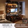 Mesa para Computadora de Escritorio Habitación Hogar Escritorio Mesa Integrada con Estantería Escritorio de Oficina Tablero Perforado Juego de Mesa y Silla para E-Sports
