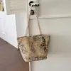 Bolso de Hombro Retro Leopardo Personalizado Versátil 2026 Estilo Coreano Ins Gran Capacidad Bolso de Mano para Viajes Cotidianos Bolso de Tela Casual
