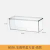 Caja de Almacenamiento de Escritorio Acrílica Transparente Estrecha Larga con Tapa Papelería Bolígrafo Material Bloc de Notas Pegatina Nota Caja de Almacenamiento Miscelánea