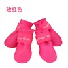 Zapatos de vinilo antideslizantes para mascotas impermeables botas de lluvia para perros botas de lluvia para perros color caramelo 4/set multicolor opcional