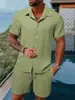 Verano 2024 Amazon AliExpress Europa y América Transfronterizo Polo para hombre Casual Suelto Manga Corta Pantalones Cortos Traje Deportivo