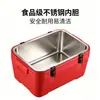 Caja Térmica Aislada de Acero Inoxidable Set de 4 piezas Calentador de Comida Contenedor de Almacenamiento Térmico