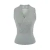 D234-Top de Punto Sin Mangas Ajustado Sexy Estilo Europeo y Americano para Mujer Nuevo Primavera/Verano 2026 Top sin Mangas Ajustado Chica Picante
