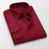 Camisa Blanca de Manga Larga para Hombre con Bolsillos, Ropa Formal de Negocios Delgada, Tendencia 2025 Estilo Nuevo