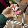 Kt Gato Oro Puro 999 Colgante Hello Kitty Encanto para Bolso de Teléfono Móvil Llavero Dorado Regalo