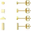 Amazon Más Vendidos Pendientes Sencillos de Acero Inoxidable Redondos Triángulo Unisex Elegantes Pendientes Europeos y Americanos Fábrica
