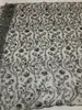 Nuevo Tejido de Malla Transparente con Agujeros en el Borde de 6 mm, Patrón de Azulejo, Flor de Pluma de Hoja de Rama Larga de Doble Cara, Vestido de Moda, Bordado de Lentejuelas a la Moda