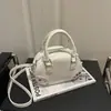 Estilo Coreano 2026 Primavera Novo Alto Valor Retrô Simples Fashionável Chique Uma Alça Transversal Portátil Bowling Bolsa Pequena