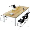 Mesa longa simples para conferências, mesa simples para treinamento, bancada para sala de conferências, mesa longa combinada para discussões, mesa de escritório moderna