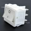 Interruptor ETL Us Certificado Forma de Barco 6 Pines 3 Velocidades con Luz Blanca Cubierta Blanca Tamaño 21*24mm Contacto Plateado