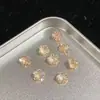 2026 Nuevo Corte Fuego Celeste Flor de Ciruelo Zircón 6*6 Piedra Suelta, Brillante, Se Puede Usar para Hacer Aretes DIY, Aretes de Cartílago, o como Piedra de Acento