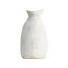 Vaso de Cerâmica Estilo Retrô com Acabamento Branco, Arranjo de Flores de Formato Único, Ornamento de Arte para Interior, Design Único, Decoração de Mesa para Interior