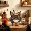 Novos enfeites de abóbora, fantasma e gato preto de madeira para o Halloween, para decoração de quarto e mesa de feriado, artesanato em madeira
