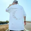 Camisetas de Moda Europeas y Americanas Tallas Grandes Oversize Corte Holgado para Hombres con Sobrepeso Marca de Moda Ropa de Pareja Manga Corta Verano 100-150kg