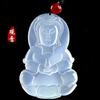 Atacado Pingente de Calcedônia Branca de Alta Qualidade Guanyin Buda Fivela da Paz Pixiu Feijão da Fortuna Colar de Jade Pingente de Jade Natural