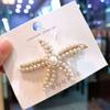 Horquilla de Estrella de Mar Perla Diamante Completo Estilo Coreano Joyería Popular en Internet Accesorios para el Cabello para Mujer Clip para Flequillo Horquilla de Hada Mori Tocado