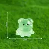 Paisagem em miniatura, figura fofa de pug brilhante, decoração adorável para jardim, acessórios de paisagismo DIY, pequenos enfeites para vendas transfronteiriças