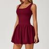 Vestido deportivo de dos piezas de Zechuang Naked Fake para mujer, anti-caminar, para correr al aire libre, fitness, tenis, falda 4001