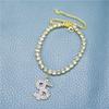 Venta Caliente Transfronteriza Creativo Símbolo del Dólar con Pedrería Tobillera Simple Temperamento Cadena de Garras Tobillera con Borla Moda Joyería de Playa