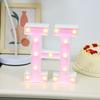 Luz de LED rosa para letras, decoração de cena, aniversário, luz de porta-malas, decoração de dia dos namorados, layout de letras