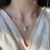 Colar de borboleta de pérolas de prata esterlina S925 de outono e inverno, mesmo estilo, feminino, sem cor, nicho, acessórios de corrente de clavícula de alta qualidade, todos os tipos