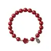 Pulsera de Cinabrio Crudo con Alto Contenido de Arena Dorada Púrpura, Amuleto de Buena Suerte para el Año de Nacimiento, Joyería de Pulsera Unisex Regalo Venta al por Mayor