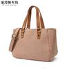 Bolso de mano informal para mujer, bolso diagonal de lona impermeable con primera capa de cuero, bolso de hombro de color sólido, suministro de fábrica desbordante