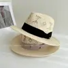 Sombreros Fedora Estilo Caballero Calado Sombrero Jazz para Mujer, Sombrero de Paja Protector Solar de Verano, Sombrero de Paja de Seda Marrón de Tres Partes Estilo Old Money Moderno