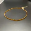 Collar de Moda Sencillo Más Vendido Bola de Cristal Multifacética Cristal Rojo Negro Azul Blanco Morado Venta al por Mayor Estilo Corto