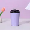 Taza de Café de 12 oz Transfronteriza Taza con Aislamiento al Vacío Taza Portátil Flor de Peral Taza de Café Abatible Regalo para Viaje en Coche Taza de Agua