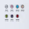 Joyería para uñas color circón lujo súper destello gema diamante grande esmeralda gota de agua amor decoraciones de uñas venta al por mayor
