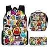 Conjunto de Três Peças Mochila Among Us Espaço Lobisomem Matando Periféricos de Jogo Mochila Estudantes do Ensino Fundamental e Médio Estojo Bolsa de Ombro Atacado