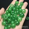 Contas para ábaco verde gelo 14x8mm com furo grande, formato de rosquinha, contas soltas para atacado, joias de jade DIY, brinco, acessórios de botão