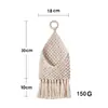 Colgante de Pared Tejido de Algodón Bolsillo Red de Almacenamiento Personalizado Colgante de Pared Tejido Decorativo Bolsillo Red de Almacenamiento de Cuerda de Algodón Estilo Bohemio