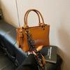 Bolsa de mão simples da moda 2025, nova bolsa de ombro texturizada vintage, moderna, cor sólida, bolsa transversal para viagem, bolsa feminina