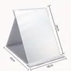Espejo plegable, espejo de maquillaje, adecuado para colocar sobre un escritorio, ideal para dormitorios de estudiantes, espejo de tocador de mesa, diseño abatible, portátil y fácil de transportar