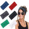 Faixa de Cabeça Tricotada Estilosa de Estilo Coreano para Mulheres, Faixa de Cabeça Cruzada, Lenço de Cabeça Absorvente de Suor para Esportes de Yoga, Acessório de Cabelo para Lavar o Rosto, Faixa de Cabeça Xadrez