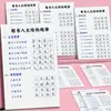 20 folhas grandes de adesivos de caligrafia em script regular com oito regras estruturais, caracteres padronizados em script regular para caneta dura, dicas de prática de caligrafia e aprendizado introdutório de caligrafia