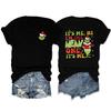 Camiseta divertida de Amazon con estampado de doble cara "Soy yo, hola, soy el malo", cuello redondo, manga corta