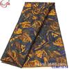 Tela de brocado jacquard antiguo con bordado de doble cara en hilo dorado y plateado Tela de encaje brocado africano