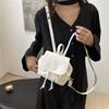 Mochila Cor Sólida Moda Retrô Nova 2025 Bolsa Feminina Estilo Inverno Casual Moderna Simples Viagem Pequena Mochila Tendência