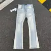 Jeans unisex de estilo callejero americano transfronterizo 2026 nuevos de alta calle lavados con retazos, rectos, ligeramente acampanados, geniales